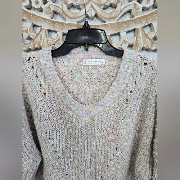 Jon & Anna Contemporary Pastel Confetti Popcorn Sweater - Picture 3 of 10